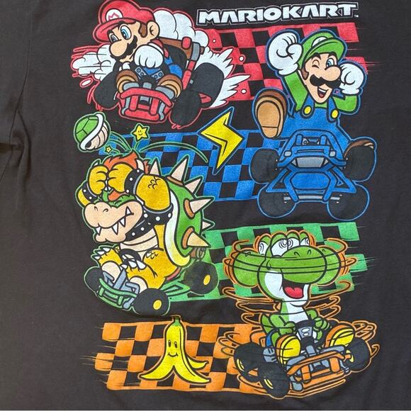 MarioKart Kids MAD Engine Black T-Shirt XL - Picture 2 of 6